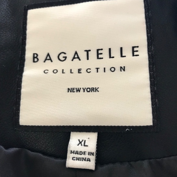 Christmas Bagatelle Faux-Leather Longline Vest Jacket Coat Size XL Black - Picture 6 of 8